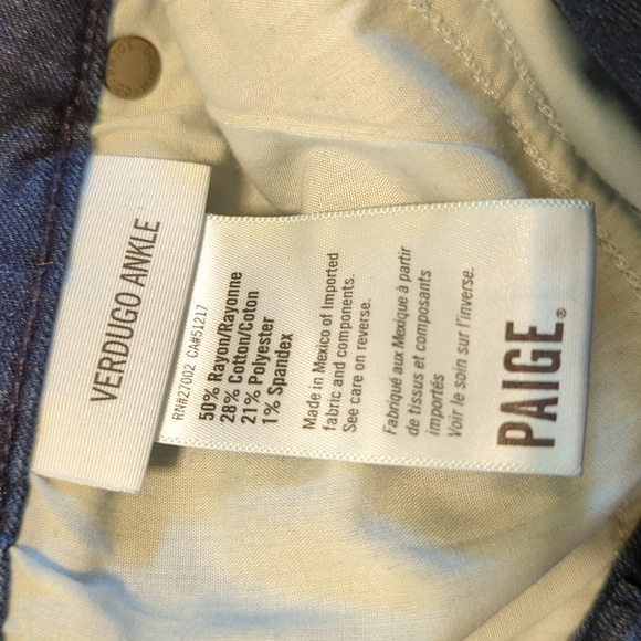 PAIGE Verdugo Ankle Dark Blue Jeans Sz 29 - Picture 10 of 11